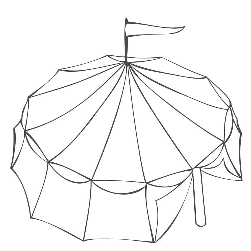 Coloriage gratuit Chapiteau de Cirque #219463 de la collection Bâtiments et Architecture à imprimer