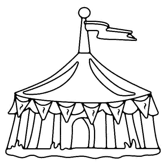 Coloriage gratuit Chapiteau de Cirque #219472 de la collection Bâtiments et Architecture à imprimer