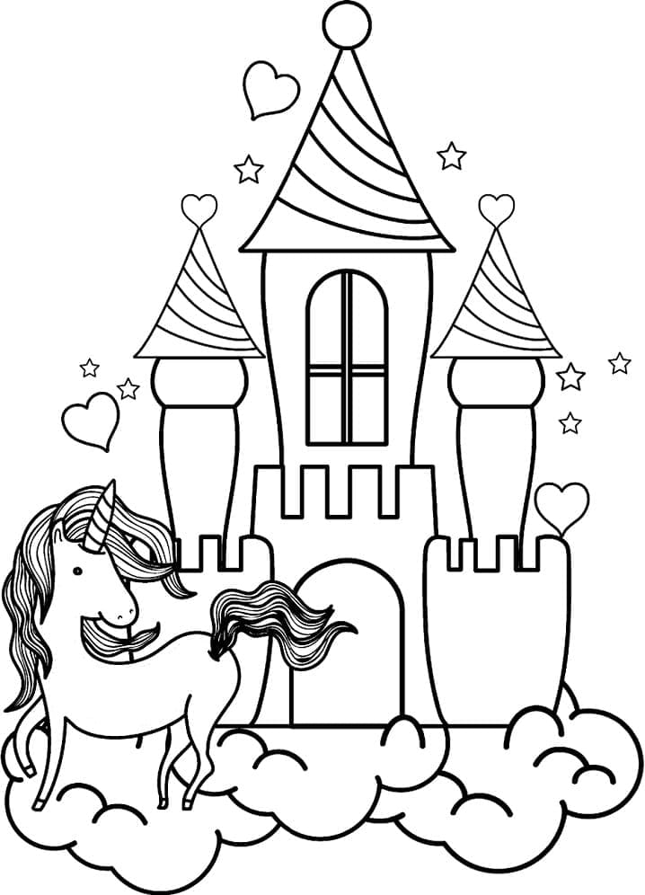 Coloriage gratuit Chateau #177432 de la collection Bâtiments et Architecture à imprimer