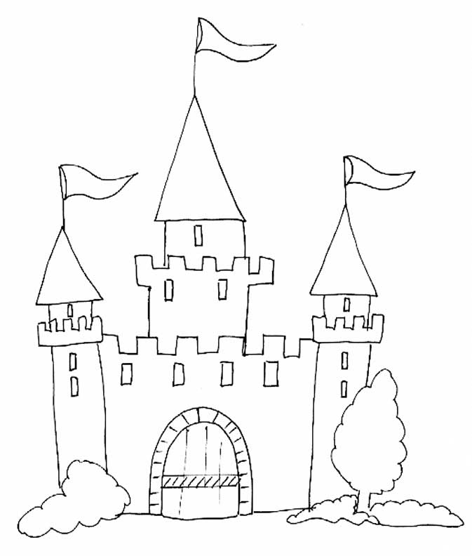 Dessin à colorier: Chateau (Bâtiments et Architecture) #62048 - Coloriages à Imprimer Gratuits