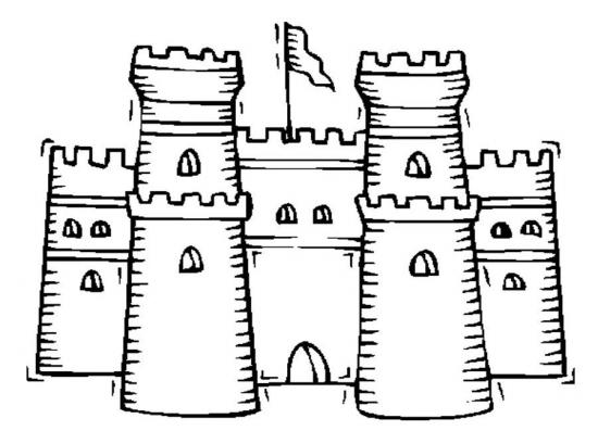 Dessin à colorier: Chateau (Bâtiments et Architecture) #62056 - Coloriages à Imprimer Gratuits