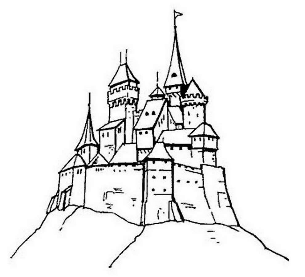 Dessin à colorier: Chateau (Bâtiments et Architecture) #62111 - Coloriages à Imprimer Gratuits