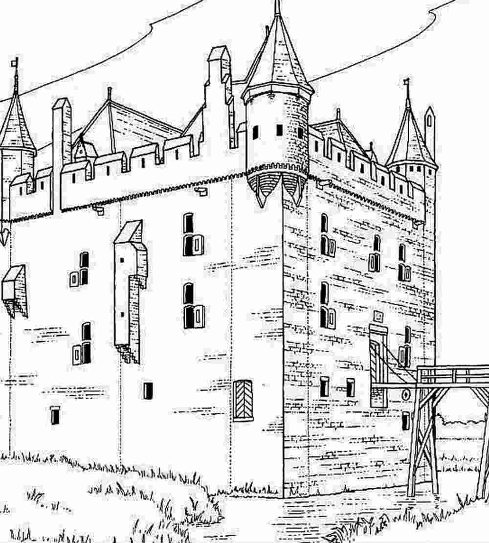 Dessin à colorier: Chateau (Bâtiments et Architecture) #62178 - Coloriages à Imprimer Gratuits