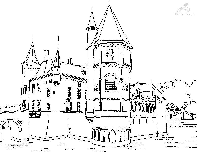 Dessin à colorier: Chateau (Bâtiments et Architecture) #62183 - Coloriages à Imprimer Gratuits