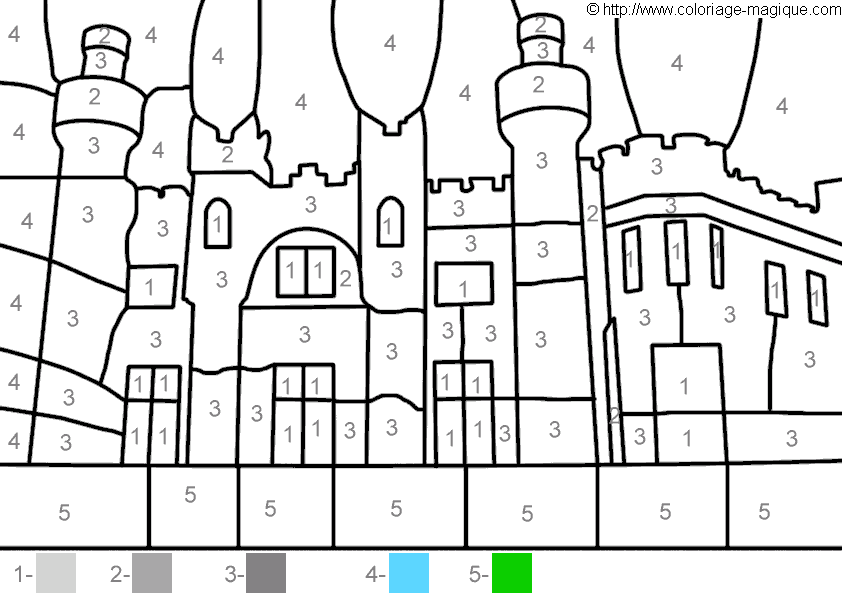 Coloriage Chateau #62192 (Bâtiments et Architecture) – Dessin à