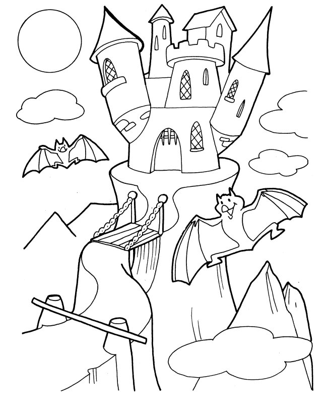 Dessin à colorier: Chateau (Bâtiments et Architecture) #62214 - Coloriages à Imprimer Gratuits