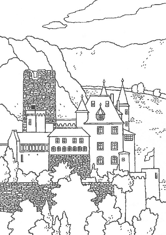 Dessin à colorier: Chateau (Bâtiments et Architecture) #62218 - Coloriages à Imprimer Gratuits