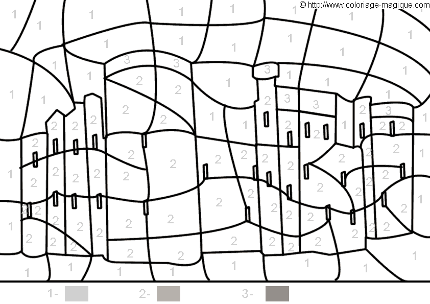 Dessin à colorier: Chateau (Bâtiments et Architecture) #62232 - Coloriages à Imprimer Gratuits