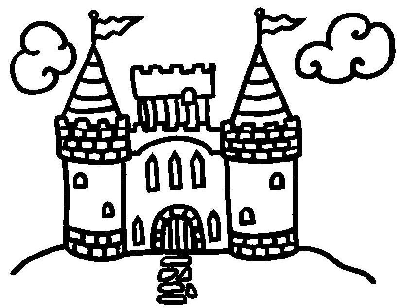 Dessin à colorier: Chateau (Bâtiments et Architecture) #62242 - Coloriages à Imprimer Gratuits