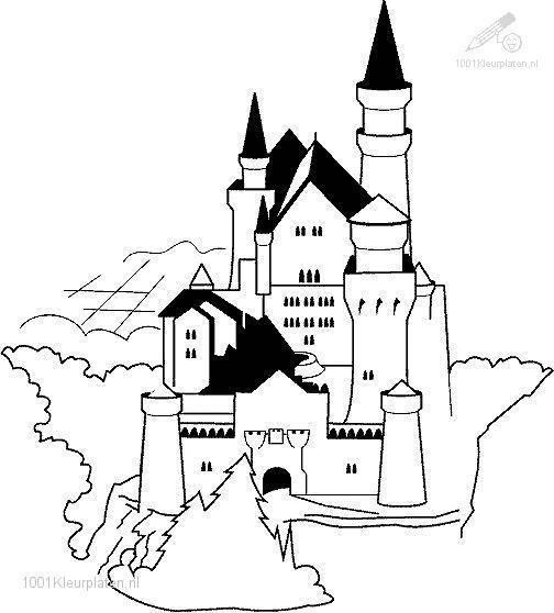 Dessin à colorier: Chateau (Bâtiments et Architecture) #62273 - Coloriages à Imprimer Gratuits