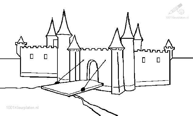 Dessin à colorier: Chateau (Bâtiments et Architecture) #62300 - Coloriages à Imprimer Gratuits
