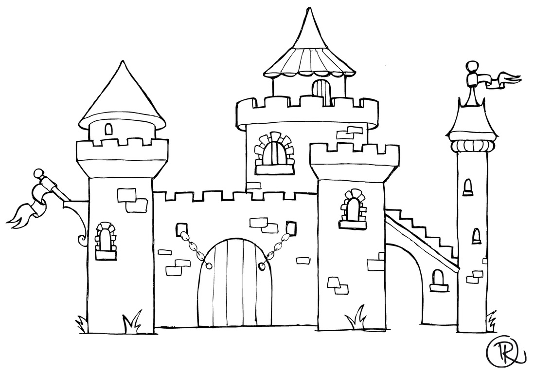 Dessin à colorier: Chateau (Bâtiments et Architecture) #62315 - Coloriages à Imprimer Gratuits