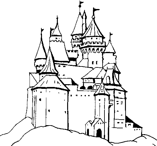 Dessin à colorier: Chateau (Bâtiments et Architecture) #62324 - Coloriages à Imprimer Gratuits