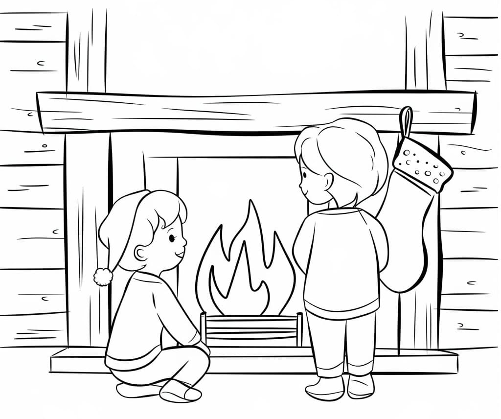 Coloriage gratuit Cheminée #217180 de la collection Bâtiments et Architecture à imprimer