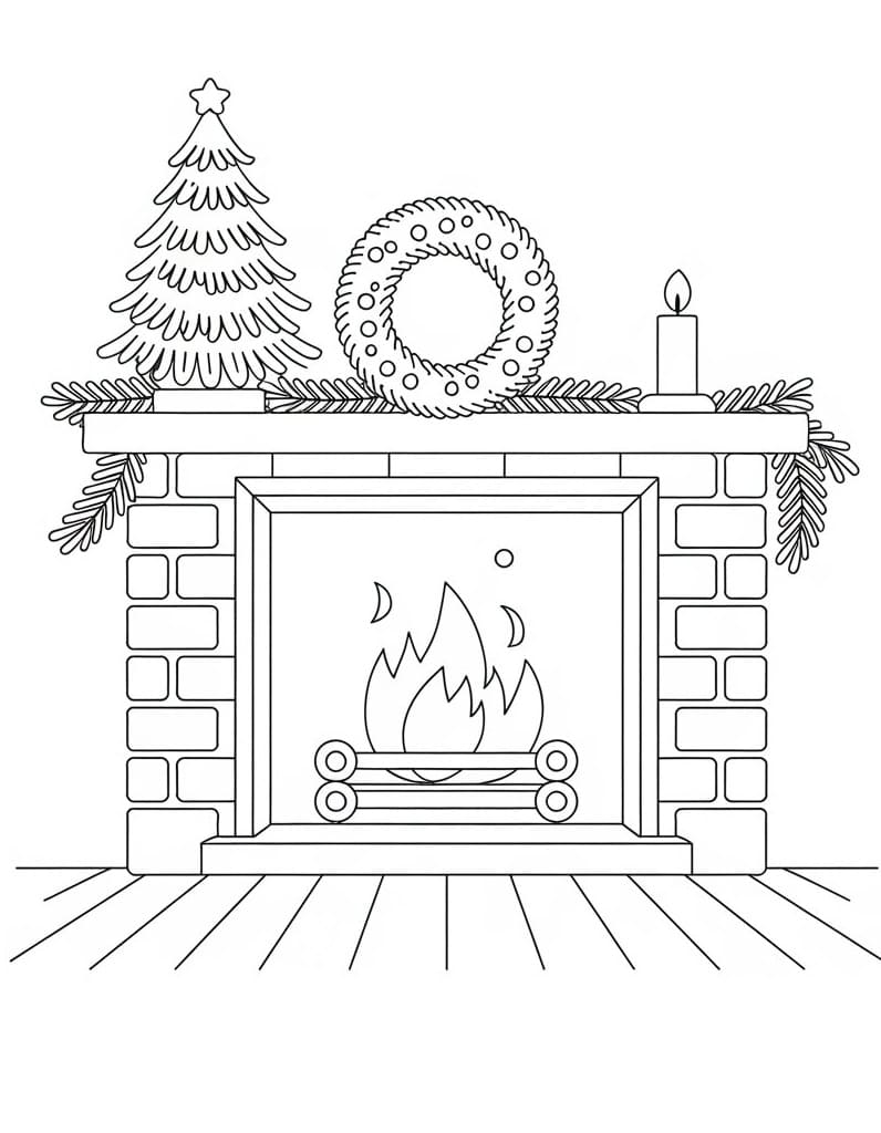 Coloriage gratuit Cheminée #217182 de la collection Bâtiments et Architecture à imprimer