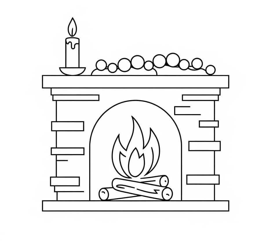 Coloriage gratuit Cheminée #217184 de la collection Bâtiments et Architecture à imprimer