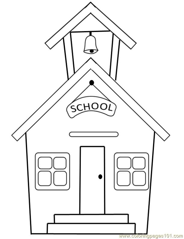 Dessin à colorier: École (Bâtiments et Architecture) #66807 - Coloriages à Imprimer Gratuits
