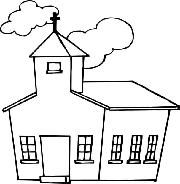 Coloriage gratuit Église #189048 de la collection Bâtiments et Architecture à imprimer