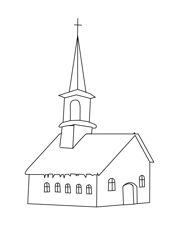 Coloriage Église #64163 (Bâtiments et Architecture) – Dessin à colorier