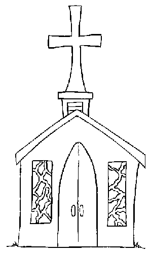 Dessin à colorier: Église (Bâtiments et Architecture) #64214 - Coloriages à Imprimer Gratuits