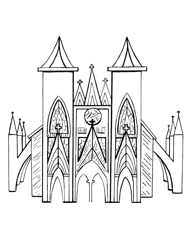 Coloriage Église #64263 (Bâtiments et Architecture) – Dessin à colorier