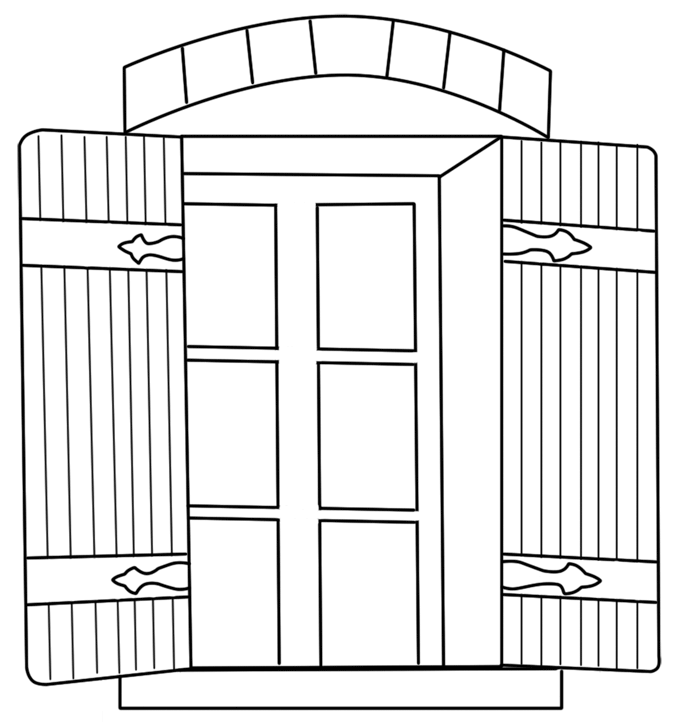 Coloriage gratuit Fenêtre #168549 de la collection Bâtiments et Architecture à imprimer