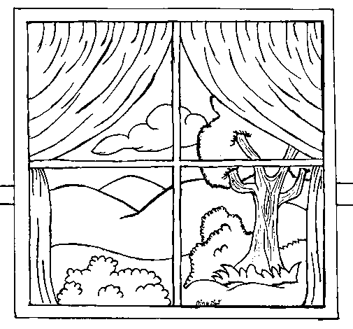 Coloriage gratuit Fenêtre #168816 de la collection Bâtiments et Architecture à imprimer