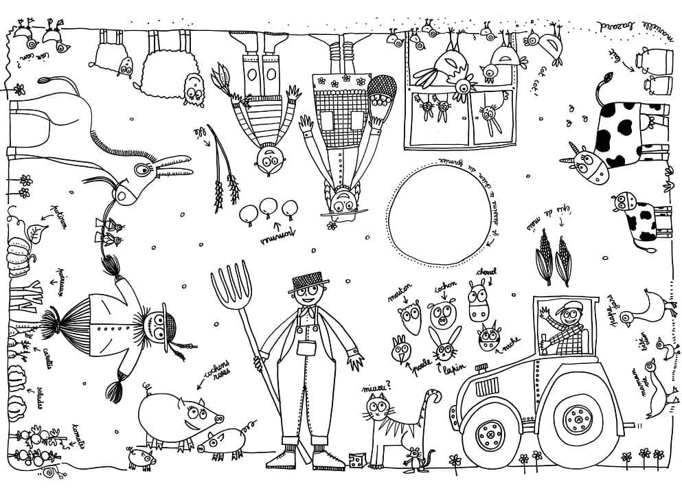 Coloriage gratuit Ferme #183705 de la collection Bâtiments et Architecture à imprimer