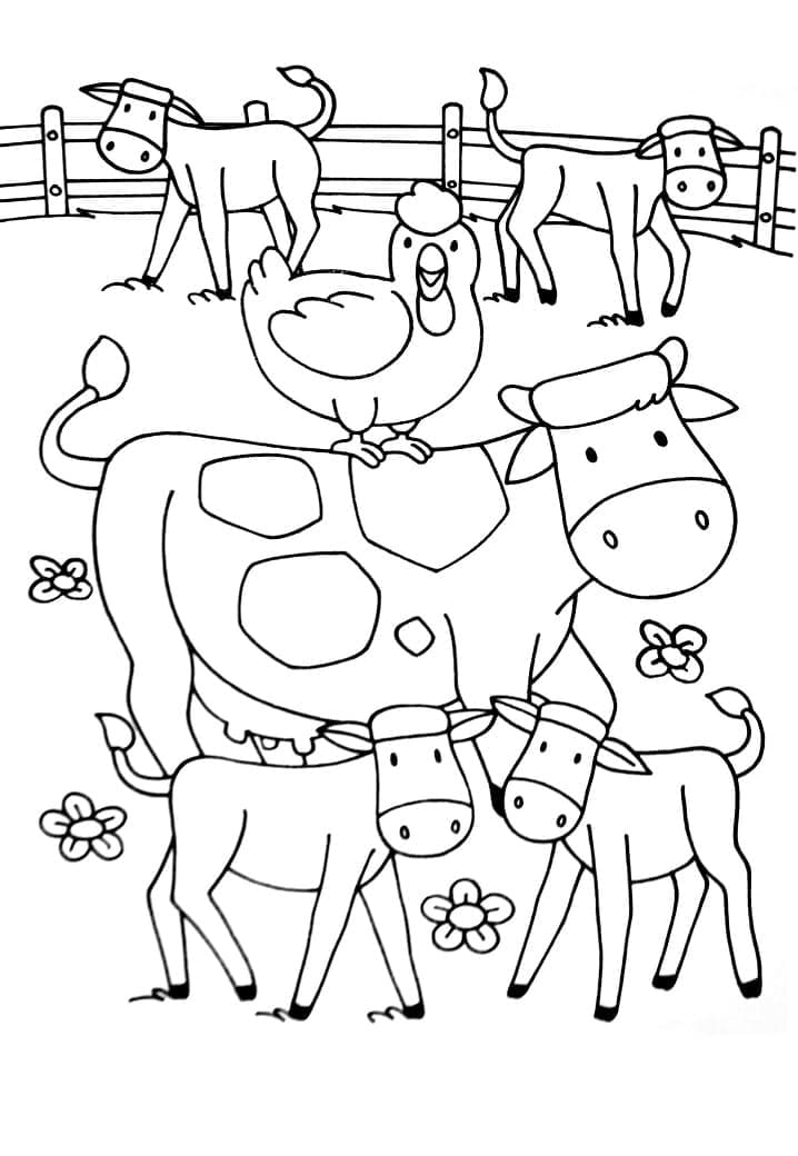 Coloriage gratuit Ferme #183707 de la collection Bâtiments et Architecture à imprimer