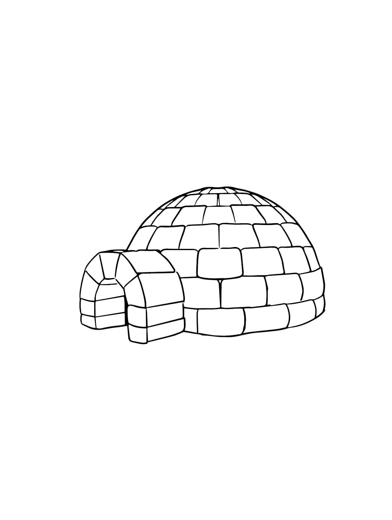 Dessin à colorier: Igloo (Bâtiments et Architecture) #179784 - Coloriages à Imprimer Gratuits