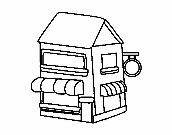 Coloriage gratuit Magasin #23369 de la collection Bâtiments et Architecture à imprimer