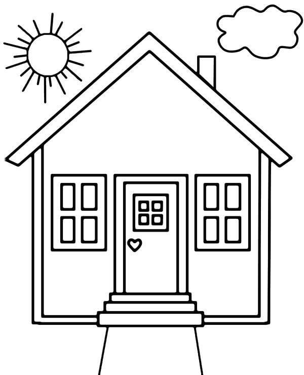 Page de coloriage Maison #172201, collection Bâtiments et Architecture, à imprimer et colorier