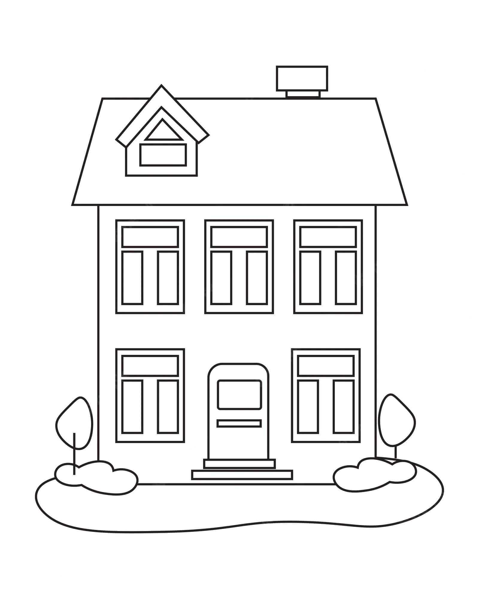 Dessin Maison #172205 à colorier de la série Bâtiments et Architecture, gratuit à télécharger et imprimer