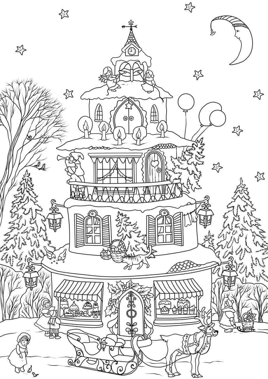 Coloriage gratuit Maison #172216 de la collection Bâtiments et Architecture à imprimer