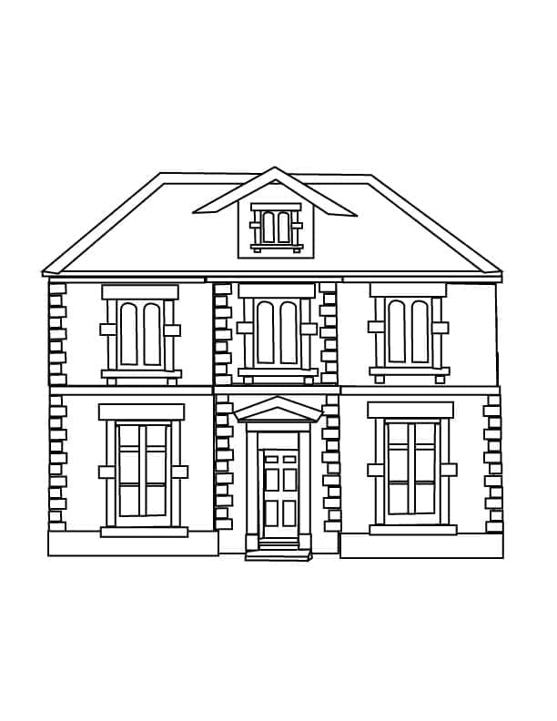 Coloriage gratuit pour enfants et adultes Maison #215846, collection Bâtiments et Architecture