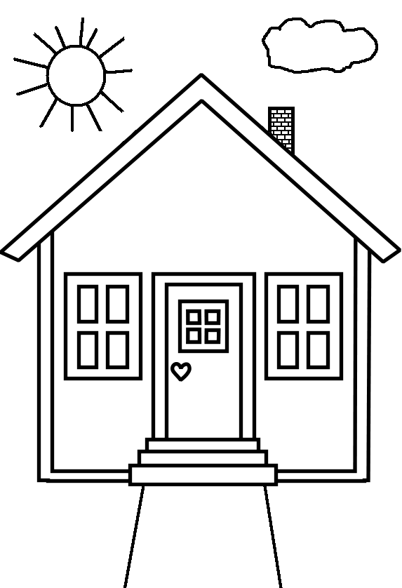Dessin à colorier: Maison (Bâtiments et Architecture) #64627 - Coloriages à Imprimer Gratuits