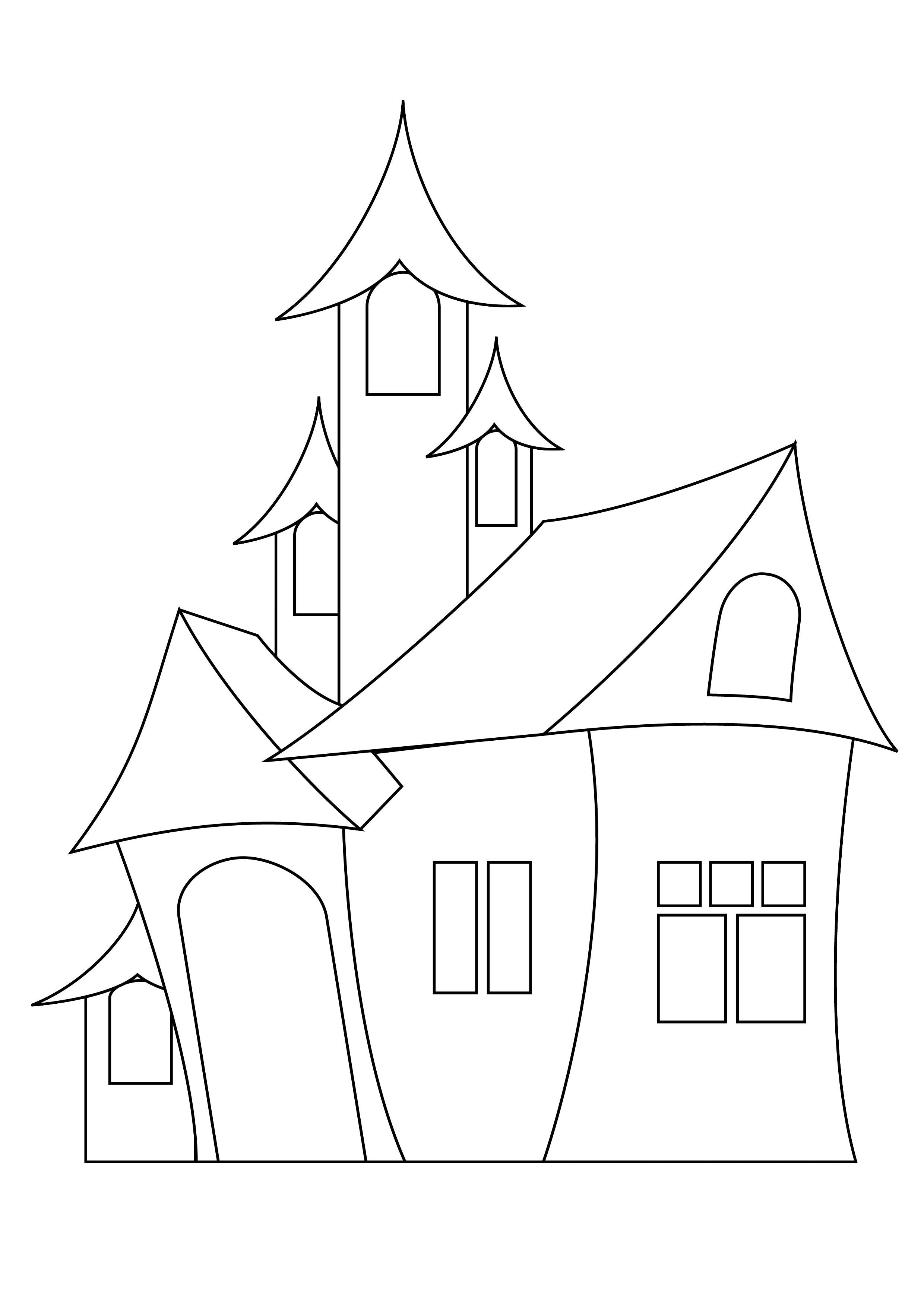 Dessin à colorier: Maison (Bâtiments et Architecture) #64676 - Coloriages à Imprimer Gratuits