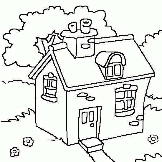 Dessin à colorier: Maison (Bâtiments et Architecture) #64703 - Coloriages à Imprimer Gratuits