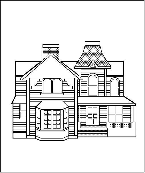 Dessin à colorier: Maison (Bâtiments et Architecture) #64743 - Coloriages à Imprimer Gratuits