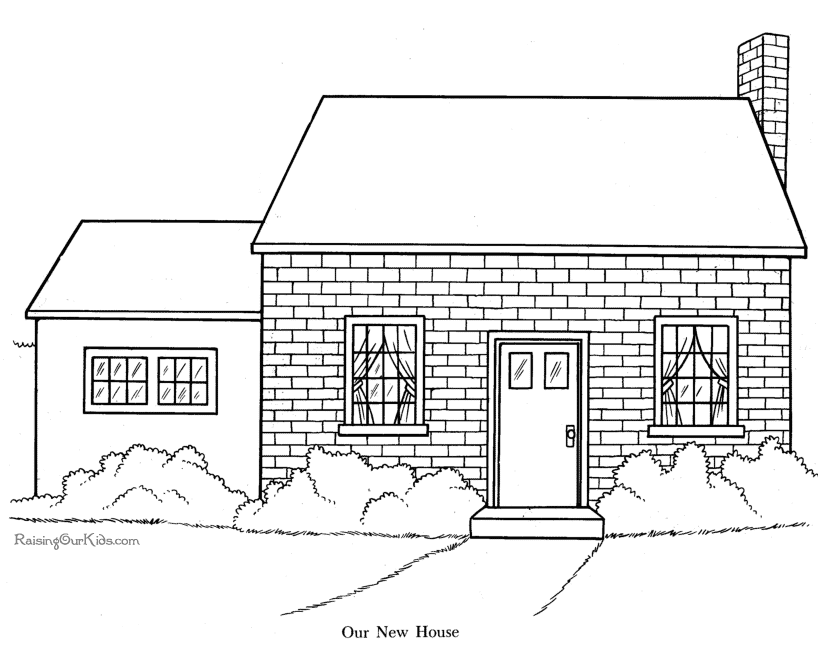 Dessin à colorier: Maison (Bâtiments et Architecture) #64761 - Coloriages à Imprimer Gratuits