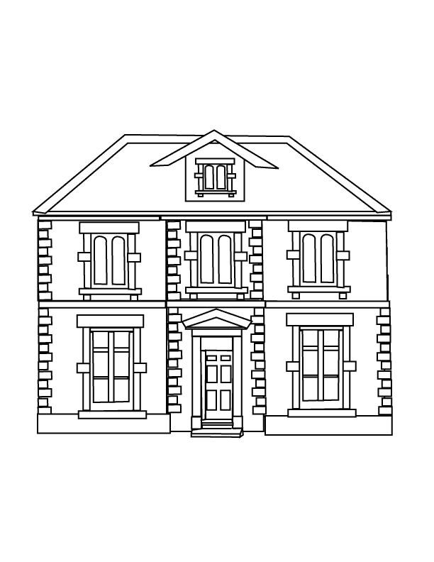 Dessin à colorier: Maison (Bâtiments et Architecture) #64795 - Coloriages à Imprimer Gratuits