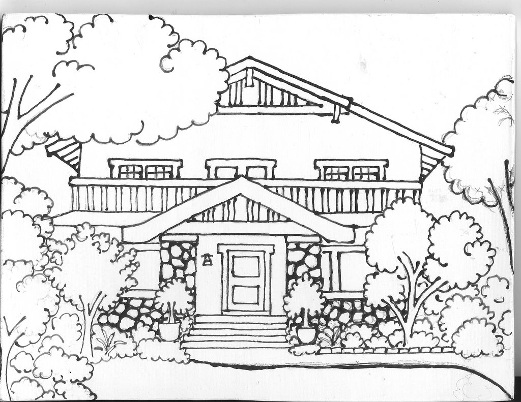 Dessin à colorier: Maison (Bâtiments et Architecture) #66459 - Coloriages à Imprimer Gratuits