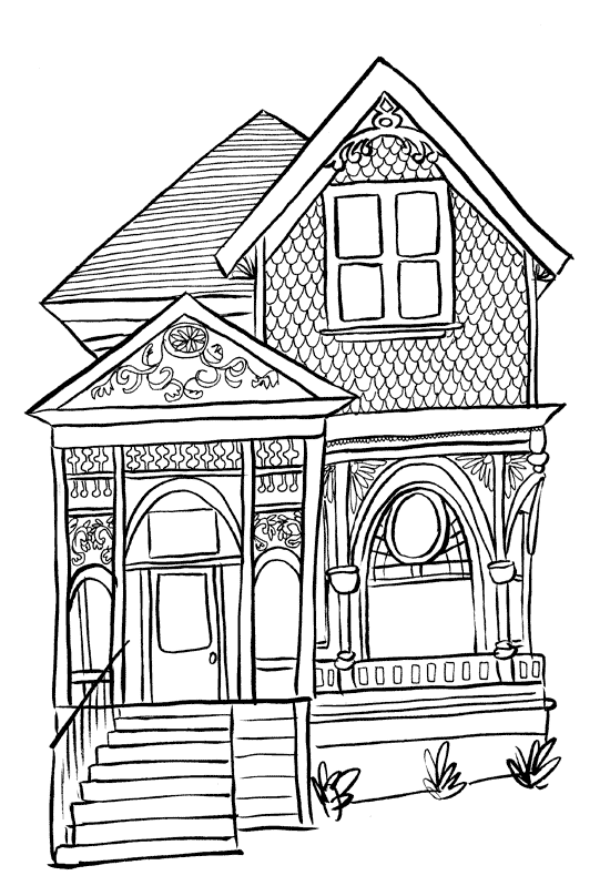 Dessin à colorier: Maison (Bâtiments et Architecture) #66547 - Coloriages à Imprimer Gratuits