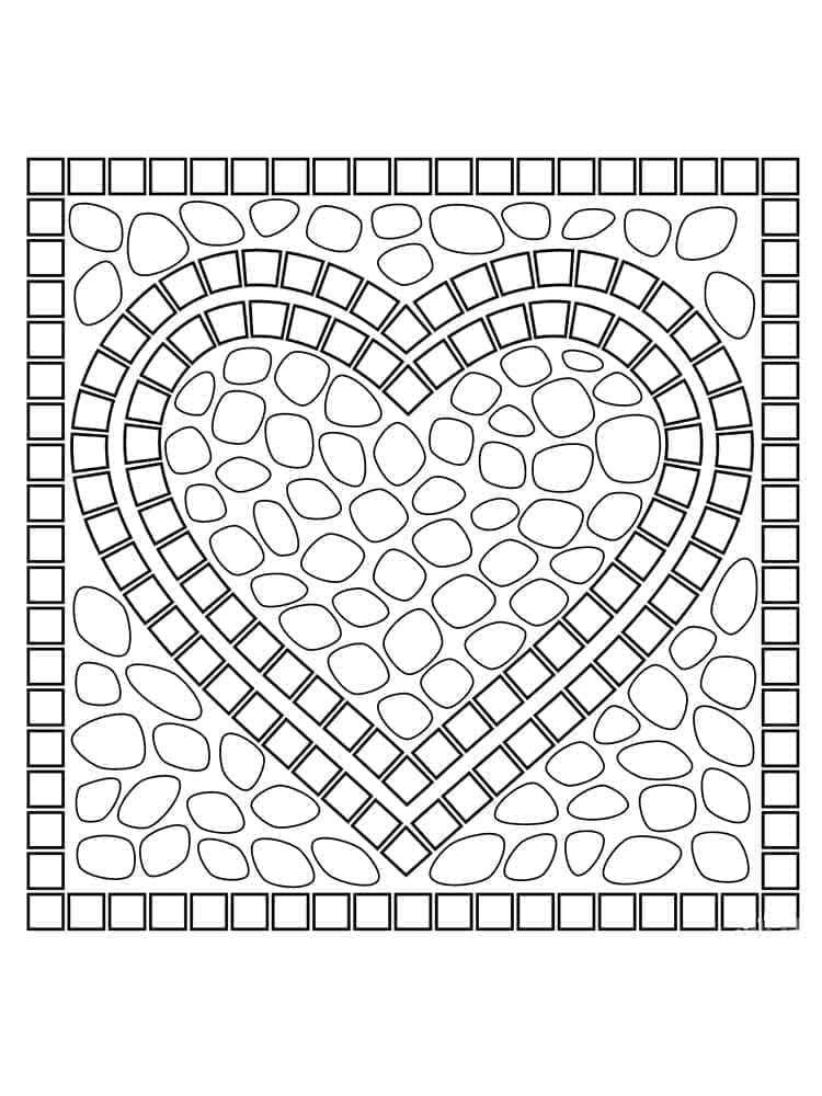 Coloriage gratuit Mosaïque #203630 de la collection Bâtiments et Architecture à imprimer