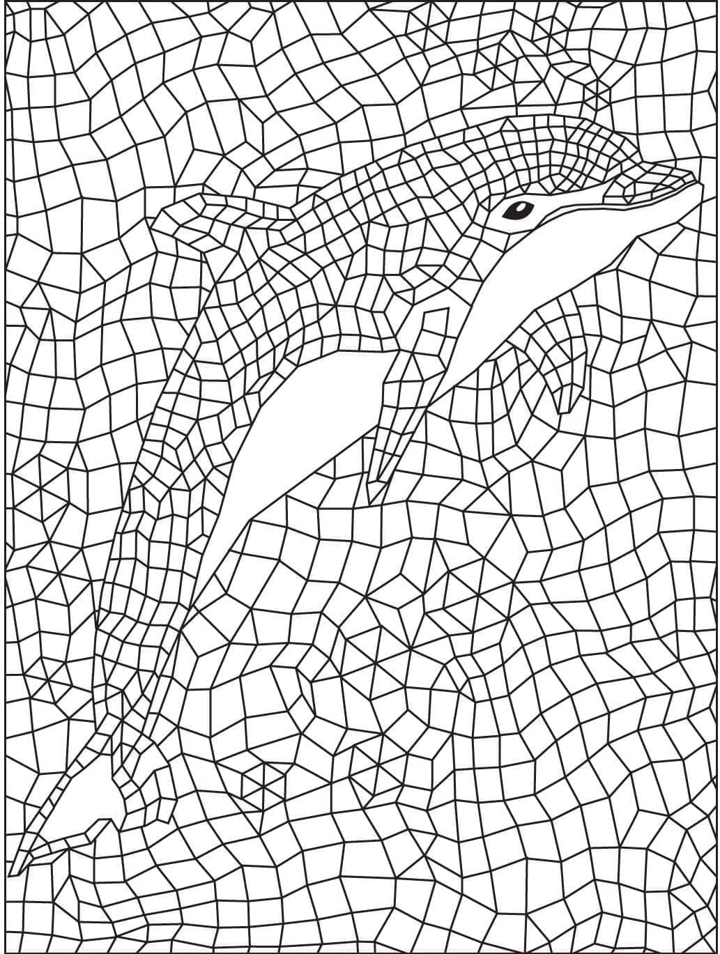 Coloriage gratuit Mosaïque #203655 de la collection Bâtiments et Architecture à imprimer