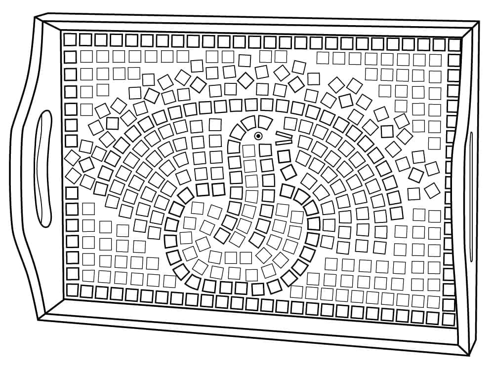 Coloriage gratuit Mosaïque #203660 de la collection Bâtiments et Architecture à imprimer