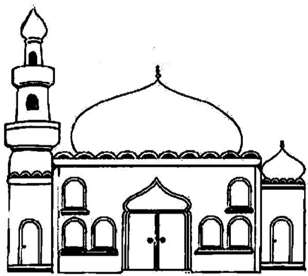 Dessin à colorier: Mosquée (Bâtiments et Architecture) #64516 - Coloriages à Imprimer Gratuits