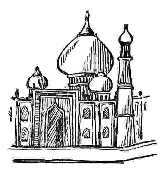Dessin à colorier: Mosquée (Bâtiments et Architecture) #64535 - Coloriages à Imprimer Gratuits