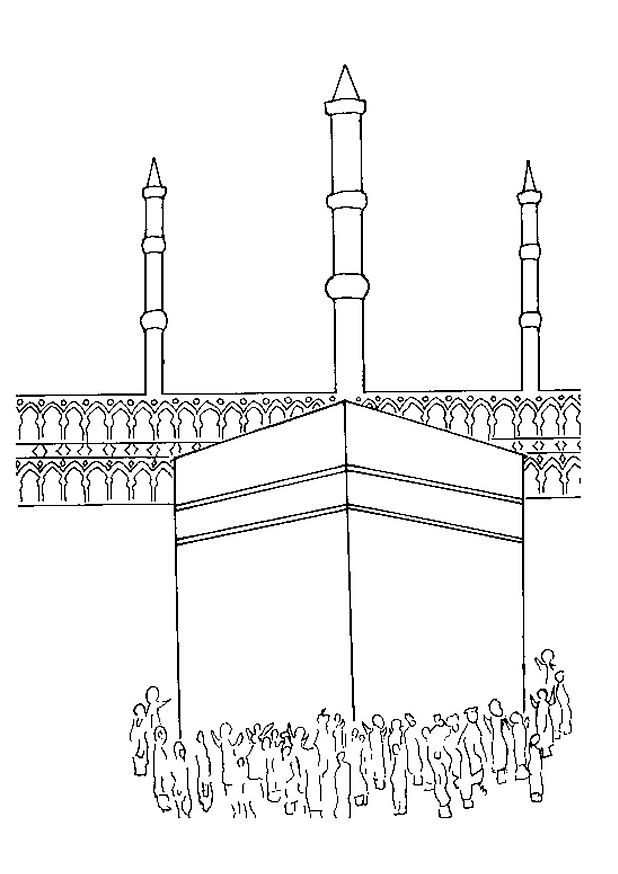 Dessin à colorier: Mosquée (Bâtiments et Architecture) #64603 - Coloriages à Imprimer Gratuits