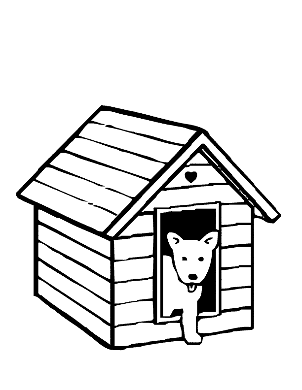Dessin Niche à chien #62343 (Bâtiments et Architecture) à colorier